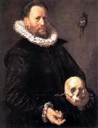 Portrait of a Man Holding a Skull, Frans Hals